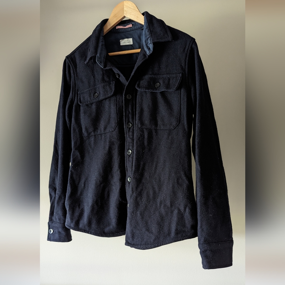 Apolis Wool Button Up With Handwarmers